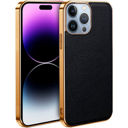 Huse pentru iPhone 13 Pro, Cowhide Leather, negru