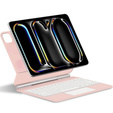 Husă de tastatură pentru iPad Pro 13" 2024, Magnetic Keyboard Touchpad, roz