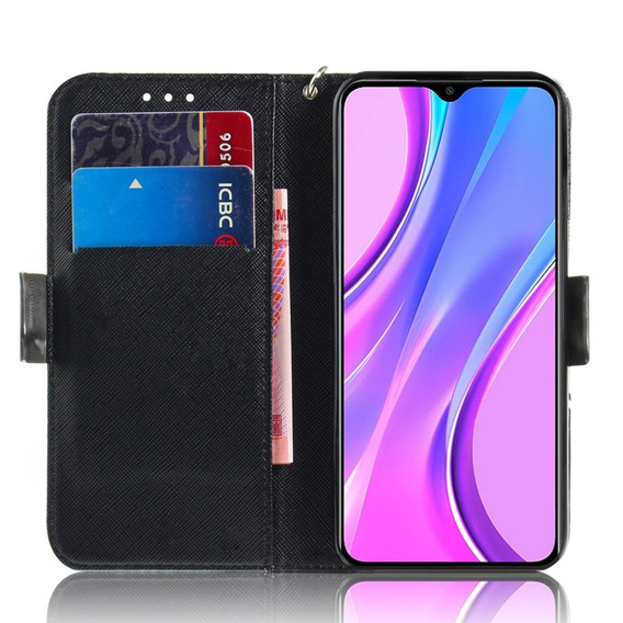 Cu clapetă pentru Xiaomi Redmi 9, Wallet, Mandala Flower