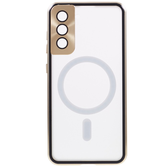 Carcasa Magnetic Dual Glass MagSafe pentru Samsung Galaxy S21+ Plus, de aur