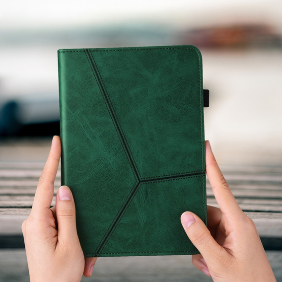Husă pentru Samsung Galaxy Tab S10 Lite / S10 FE / S9 FE / S9, Classic, cu spațiu pentru stylus, verde
