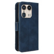Cu clapetă pentru Motorola Edge 50 Ultra, Card Slot, albastru închis