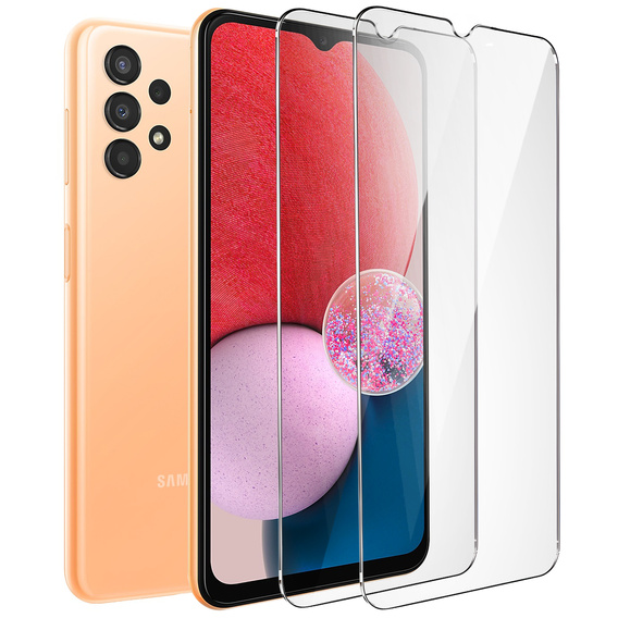 2x sticlă călită pentru Samsung Galaxy A13 4G/5G, ERBORD 9H Hard Glass pe ecran