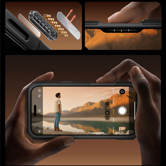 Carcasă Supcase pentru iPhone 17 Pro Max, Unicorn Beetle Grip Pro Mag, negru