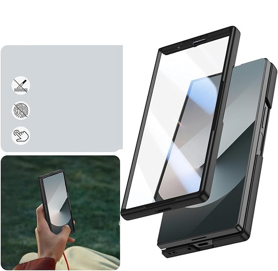Carcasă din sticlă cu protecție completă 360° pentru Samsung Galaxy Z Fold7 5G