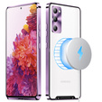Carcasă de protecție pentru camera foto pentru Samsung Galaxy S20 FE, CamShield MagSafe, transparent / violet