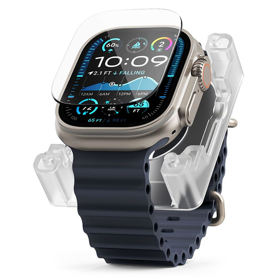 Spigen Szkło Hartowane do Apple Watch Ultra 49mm, Glas.TR "EZ FIT", Clear (2 sztuki)