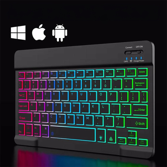 Carcasă + tastatură Apple iPad Pro 11" 5 gen. 2024, Leather Pen Slot TouchPad, negru