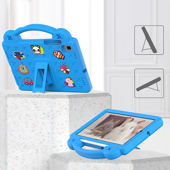 Husă pentru copii pentru Samsung Galaxy Tab S6 Lite 10.4 2020/2022 / Tab A7 2020 T500 / T505 / Tab S6 T860/T865, Cute Patterns, cu suport, albastru