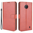 Cu clapetă pentru Nokia C10 / C20, Crazy Horse Wallet, maro