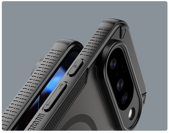 Carcasă blindată pentru Google Pixel 10, pentru MagSafe, mată, neagră