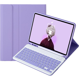Carcasă cu tastatură bluetooth pentru iPad 11" 2025 A16 (11 gen.) / iPad 10.9" 2022 (10 gen.), Purple