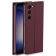Cu clapetă pentru Samsung Galaxy S23 Plus, GKK Leather, maroon