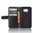 Cu clapetă pentru Samsung Galaxy S7, Wallet, negru