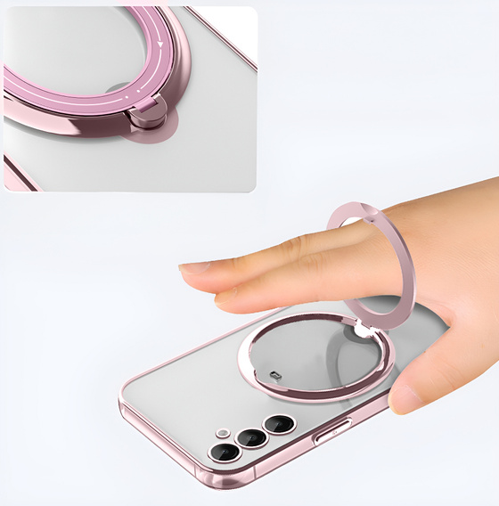 Carcasă magnetică pentru Samsung Galaxy S24 FE, pentru MagSafe, roz