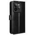 Cu clapetă pentru Realme GT 7 Pro, Crazy Horse Wallet, negru