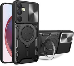 Husă blindată pentru Samsung Galaxy M55 5G, CamShield Slide, negru