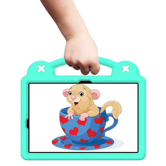 Husă pentru copii pentru Samsung Galaxy Tab S7/S8/S9, Cute Patterns, cu suport, verde