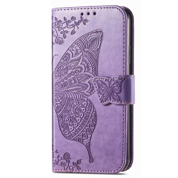 Cu clapetă pentru Samsung Galaxy M13, Butterfly, violet