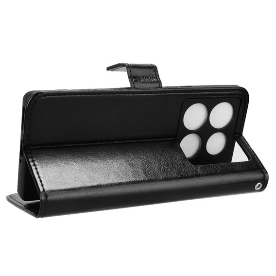 Cu clapetă pentru Infinix Note 40 Pro, Crazy Horse Wallet, negru
