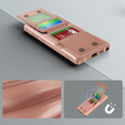 Husa pentru Samsung Galaxy S25 Ultra, Card Holder Kickstand, roz