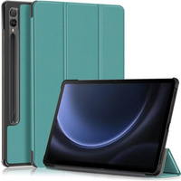 Husă pentru Samsung Galaxy Tab S9 FE+ Plus, Smartcase cu spațiu pentru stylus, verde