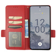 Cu clapetă pentru Nokia X30 5G, Wallet Litchi Magnet Case, roșu
