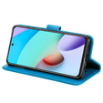 Cu clapetă pentru Xiaomi Redmi 10, Mandala, albastru