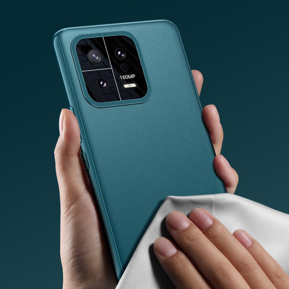 Husă din piele pentru Xiaomi 13, leather hybrid, verde