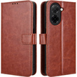 Cu clapetă pentru Xiaomi Redmi A5, Crazy Horse Wallet, maro