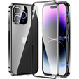 Husa pentru iPhone 15 Pro Max, Magnetic Dual Glass, negru
