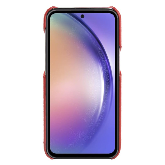 Husă din piele pentru Samsung Galaxy A54, Genuine Leather, roșu