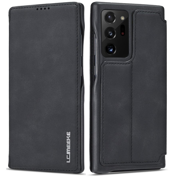 Cu clapetă pentru Samsung Galaxy Note 20 Ultra, LC.IMEEKE, negru