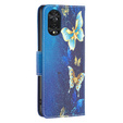 Cu clapetă pentru TCL 40 NxtPaper, Wallet, Butterflies albastru