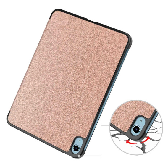 Husă pentru iPad 10.9 2022 10 Gen, Smartcase cu spațiu pentru stylus, roz