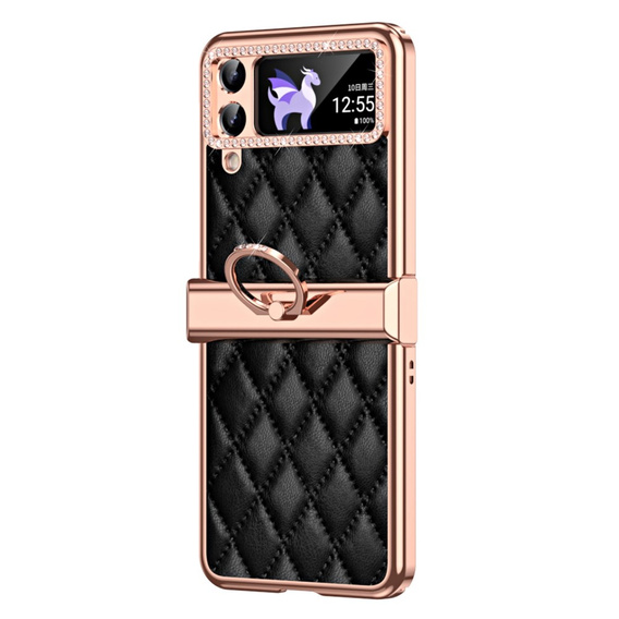 Husă pentru Samsung Galaxy Z Flip 4 5G, Rhombus Grid, Black