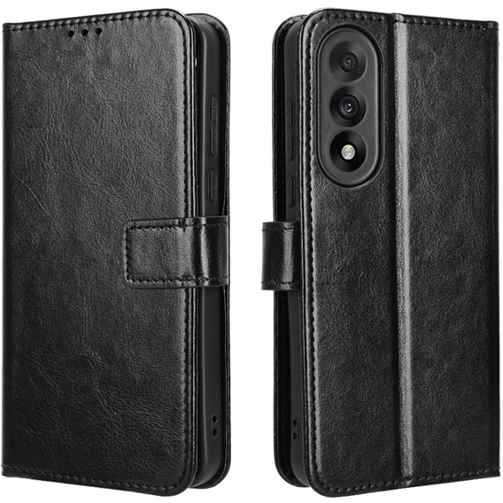 Cu clapetă pentru OnePlus Nord 5, Crazy Horse Wallet, negru