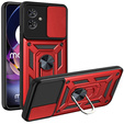 Husă blindată pentru Motorola Moto G54 5G, CamShield Slide, roșu