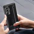 Husă din piele Leather+PC cu suport, sticlă și stylus pentru Samsung Galaxy Z Fold6 5G