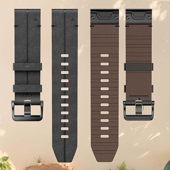 Curea din piele Quickfit pentru ceasurile Garmin Fenix 5X/6X/6X PRO/7X