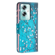 Cu clapetă pentru Oppo A79 5G, Wallet, Sakura, albastru