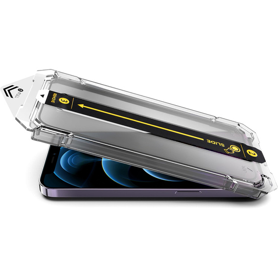 2x Sticlă temperată pentru iPhone 12 Pro Max, ERBORD Easy App Full Screen Protector