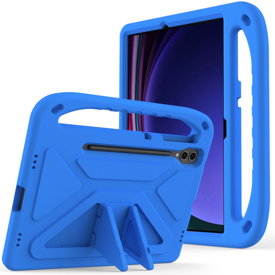 Husa pentru copii pentru Samsung Galaxy Tab S9 FE+, Husa pentru copii cu mâner, albastru