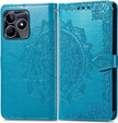 Cu clapetă pentru Realme Note 50, Mandala, albastru