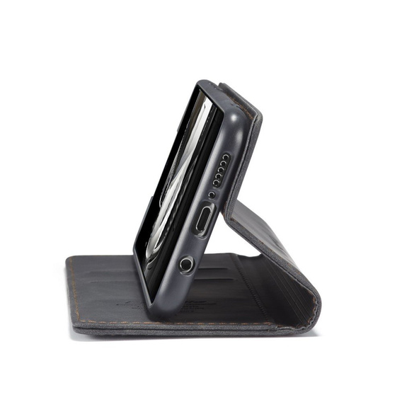 Husa CASEME pentru Xiaomi do Redmi Note 9s / 9 Pro, Leather Wallet Case, negru
