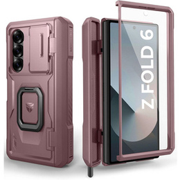 Husă blindată pentru Samsung Galaxy Z Fold 6 5G, Dexnor Full Body S-Pen Slot, roz
