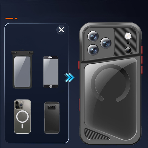 Carcasă impermeabilă SHELLBOX GTM IP68 cu MagSafe pentru iPhone 17 Pro