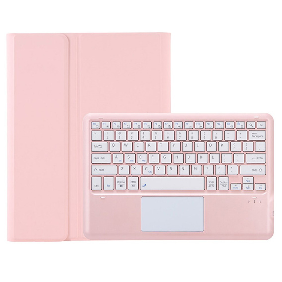 Carcasă + tastatură Samsung Galaxy Tab S9+, Leather Pen Slot TouchPad, roz rose gold