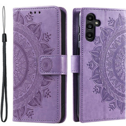 Cu clapetă pentru Samsung Galaxy S23 FE, Mandala, albastru