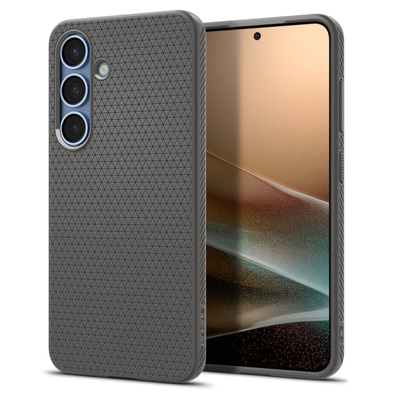Carcasa Spigen pentru Samsung Galaxy S25, Liquid Air, negru + 9H Tempered Glass